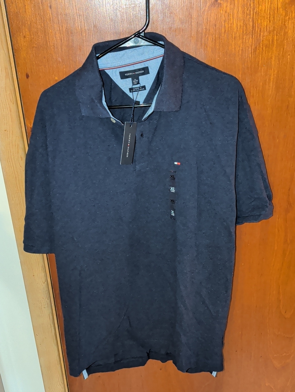 Tommy Hilfiger Men’s Dark Navy Polo with Subtle Flag Logo
